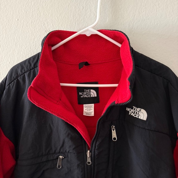 Vintage The North Face Denali Fleece Jacket Mens XL Red Black Colorblock Zip - Picture 2 of 6